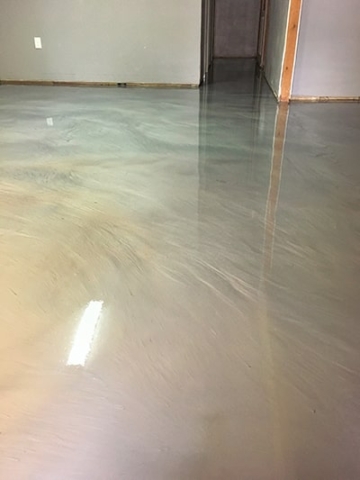 Polished concrete floor with patterns in & near Prairieville, LA