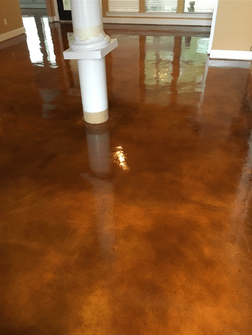 Concrete FLoor Stain Project In & Near Prairieville, LA