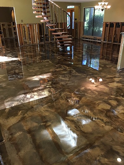 shiny stained flooring in Prairieville, LA