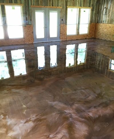 Bright floor with stained coating in Prairieville, LA