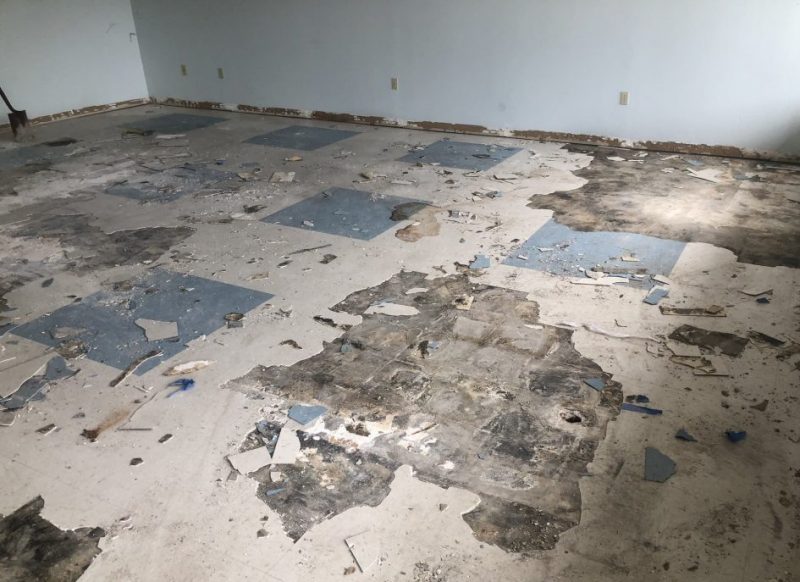 a floor which needs concrete repair service in Prairieville, LA