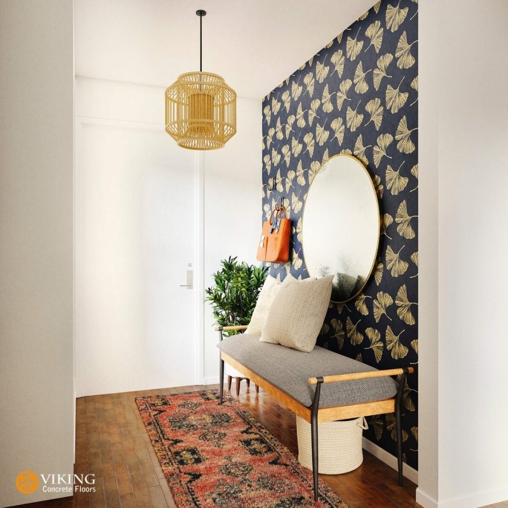 A beautiful entry hall decorated with concrete flooring in Prairieville